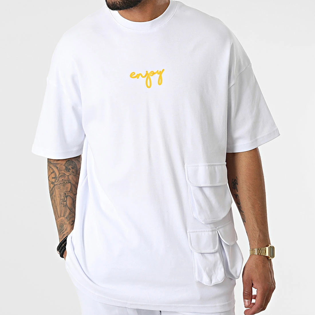 Offres ⌛ Ensemble Tee 👕 Shirt Oversize Short Jogging Y205UST Blanc de Classic Series 🤩 5 Offres ⌛ Ensemble Tee 👕 Shirt Oversize Short Jogging Y205UST Blanc de Classic Series 🤩 – Image 3