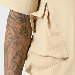 Bon marché 🛒 Ensemble Tee 👕 Shirt Zippé Jogger Pant F22-911T Beige de Classic Series 😀 -Classic Series Soldes classic series 321273 F22 911T BEJ 20220530T155548 02