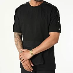 Promo ✨ Ensemble Tee 👕 Shirt Pantalon Cargo F22-907T Noir de Classic Series 😍 -Classic Series Soldes classic series 321298 F22 907T SIYAH 20220613T162535 03