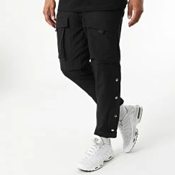 Promo ✨ Ensemble Tee 👕 Shirt Pantalon Cargo F22-907T Noir de Classic Series 😍 -Classic Series Soldes classic series 321298 F22 907T SIYAH 20220613T162536 04