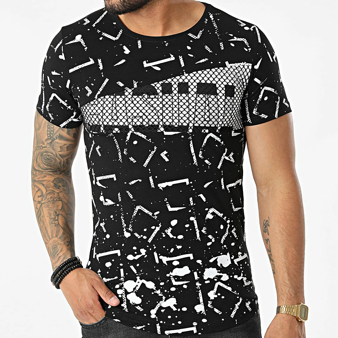 Meilleure vente 🎉 Tee 👚 Shirt Oversize AXI029 Noir de Classic Series ⭐ 5 Meilleure vente 🎉 Tee 👚 Shirt Oversize AXI029 Noir de Classic Series ⭐ – Image 3