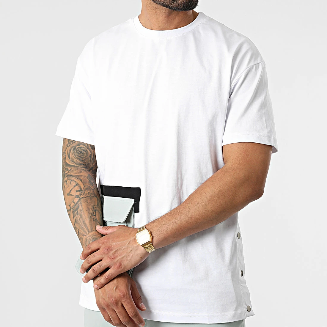 De gros 🥰 Ensemble Tee 👚 Shirt Poche Pantalon Jogging F22-906T Vert Blanc de Classic Series 🔔 5 De gros 🥰 Ensemble Tee 👚 Shirt Poche Pantalon Jogging F22-906T Vert Blanc de Classic Series 🔔 – Image 3