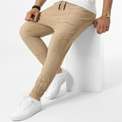 Meilleure affaire 👍 Jogger Pant Y007 Beige Foncé de Classic Series 👍 -Classic Series Soldes classic series 321331 Y007 BEJ 20220603T140706 03