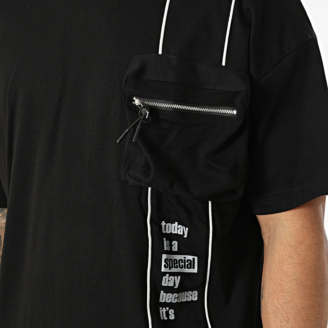 Grosses soldes 👏 Ensemble Tee 👚 Shirt Oversize Short Jogging Y258UST Noir de Classic Series 🔥 4 Grosses soldes 👏 Ensemble Tee 👚 Shirt Oversize Short Jogging Y258UST Noir de Classic Series 🔥 – Image 2