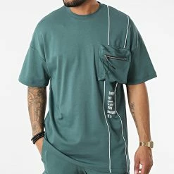 Meilleur prix 🛒 Ensemble Tee 👚 Shirt Oversize Short Jogging Y258UST Vert de Classic Series 🎁 -Classic Series Soldes classic series 321343 Y258UST PETROL 20220530T161350 03