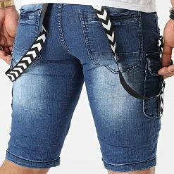 Meilleur prix 🌟 Short Jean Slim E9671 Bleu Denim de Classic Series ❤️ -Classic Series Soldes classic series 321617 E9671 20220608T143508 04