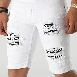 Nouveau ✨ Short Jean Slim E7788 Blanc de Classic Series 🌟