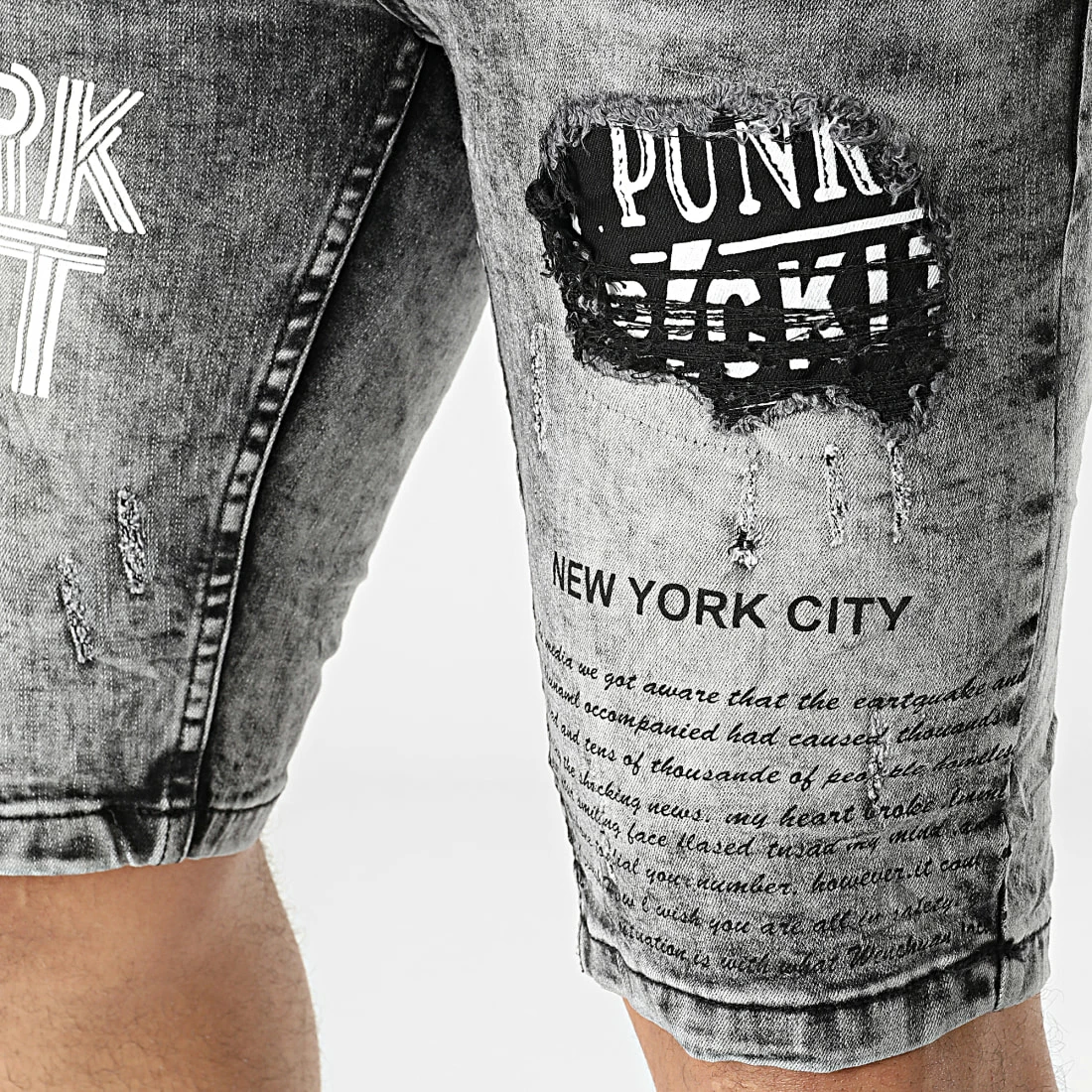 Vente flash 😀 Short Jean E7767 Gris de Classic Series 🎁 4 Vente flash 😀 Short Jean E7767 Gris de Classic Series 🎁 – Image 2