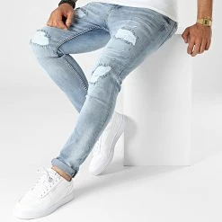 Offres ⌛ Jean Slim DH-5005 Bleu Wash de Classic Series 👏 -Classic Series Soldes classic series 323387 DH 5005 SLIM O MAVI 20220610T143113 03