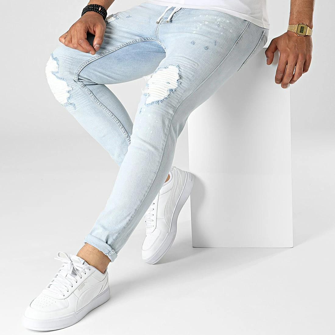 Offres 😍 Jean Skinny DHZ-3760 Bleu Wash de Classic Series ✨ 5 Offres 😍 Jean Skinny DHZ-3760 Bleu Wash de Classic Series ✨ – Image 3