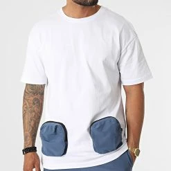 Nouveau 🥰 Ensemble Tee 👕 Shirt Poche Et Pantalon Jogging F22-910T Blanc Bleu de Classic Series ✔️ -Classic Series Soldes classic series 323742 F22 910T BEYAZ MAVI 20220617T150647 03