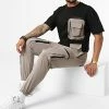Nouveau ⭐ Ensemble Tee 👕 Shirt Poche Et Pantalon Jogging F22-908T Noir Gris de Classic Series 🤩 -Classic Series Soldes classic series 323745 F22 908T SIYAH TAS 20220617T150801 01