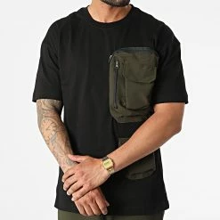 Tout neuf 🧨 Ensemble Tee 👕 Shirt Poche Et Pantalon Jogging F22-908T Noir Vert Kaki de Classic Series 🤩 -Classic Series Soldes classic series 323747 F22 908T SIYAH HAKI 20220617T150841 03