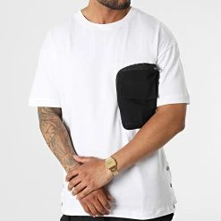 De gros 😀 Ensemble Tee 👕 Shirt Poche Et Pantalon Jogging F22-909T Noir Blanc de Classic Series ✔️ -Classic Series Soldes classic series 323762 F22 909T BEYAZ SIYAH 20220708T102330 03