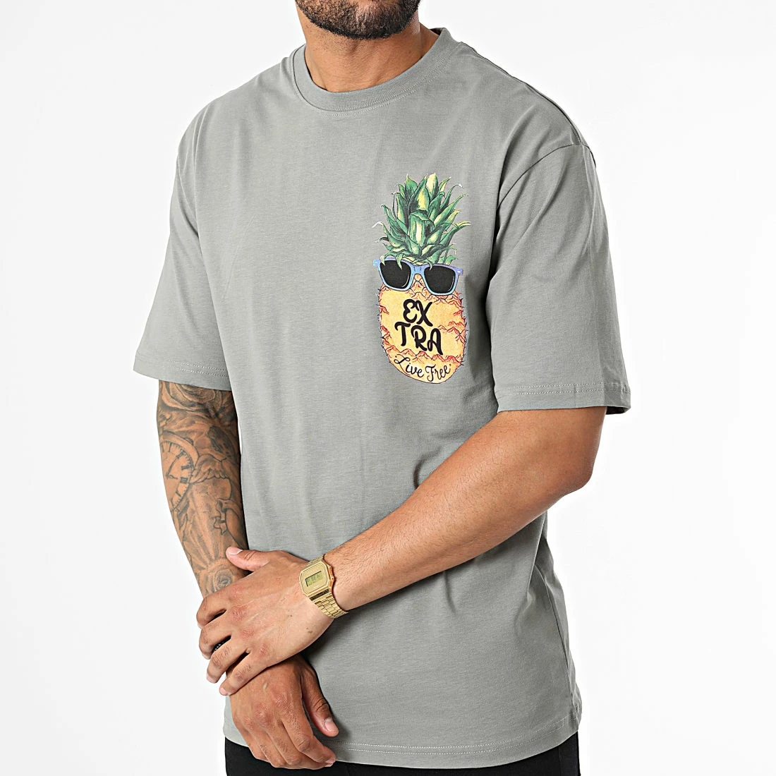 De gros ✨ Tee 👕 Shirt EX515 Gris de Classic Series 😉 5 De gros ✨ Tee 👕 Shirt EX515 Gris de Classic Series 😉 – Image 3