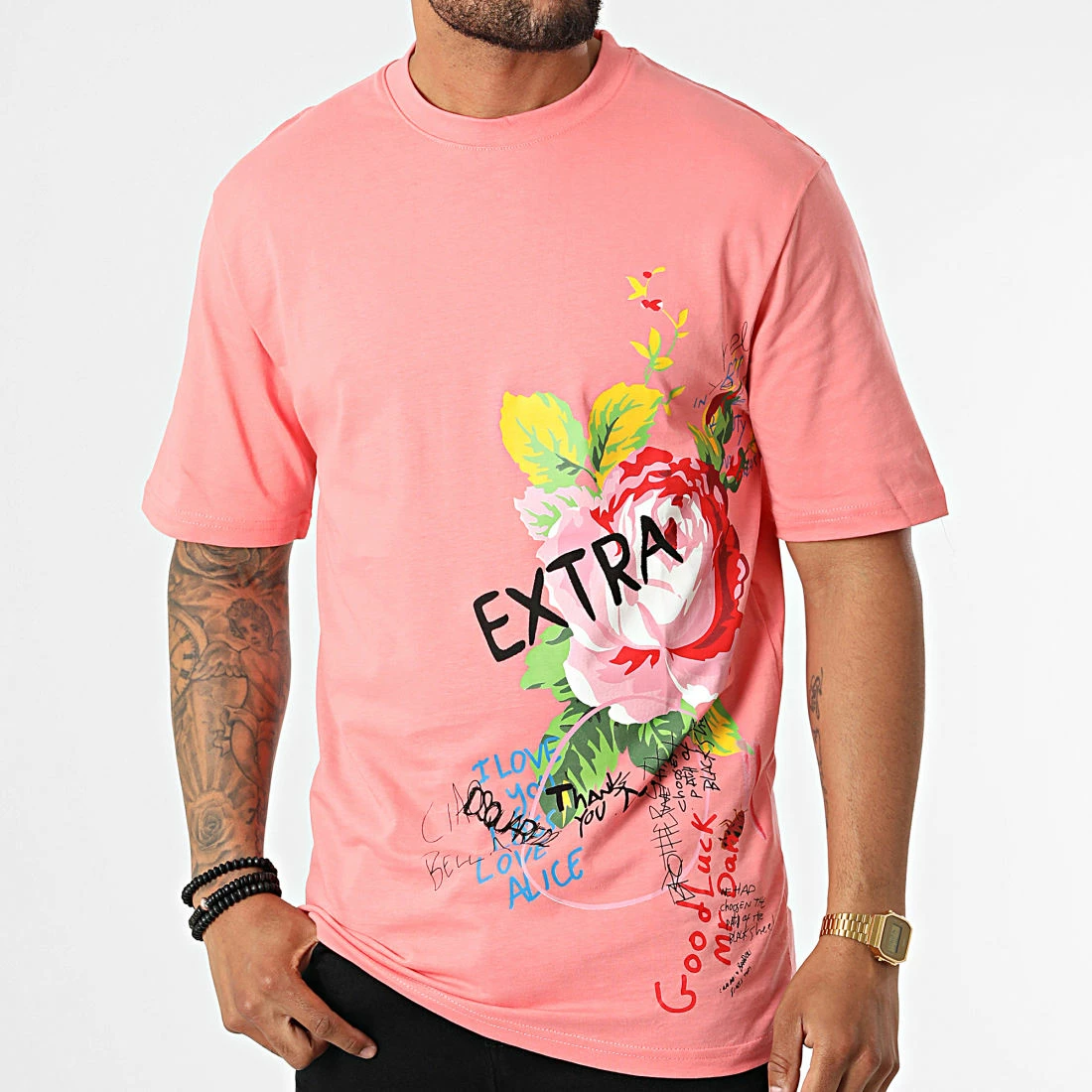 Grosses soldes ✨ Tee 👚 Shirt EX509 Rose de Classic Series ⌛ 5 Grosses soldes ✨ Tee 👚 Shirt EX509 Rose de Classic Series ⌛ – Image 3