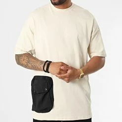 Bon marché 😀 Tee 👚 Shirt Oversize Large A Poche 22-Y111 Beige de Classic Series 🔥 -Classic Series Soldes classic series 324243 22 Y111 BEJ 20220620T151600 03