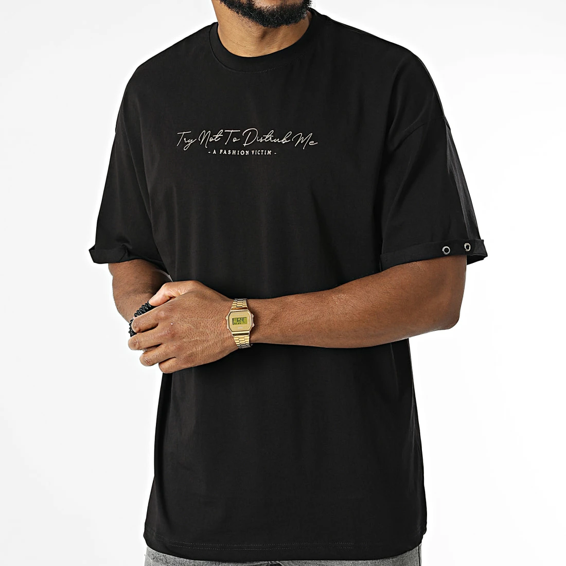 Bon marché 👍 Tee 👚 Shirt 22-Y296 Noir de Classic Series ✔️ 5 Bon marché 👍 Tee 👚 Shirt 22-Y296 Noir de Classic Series ✔️ – Image 3