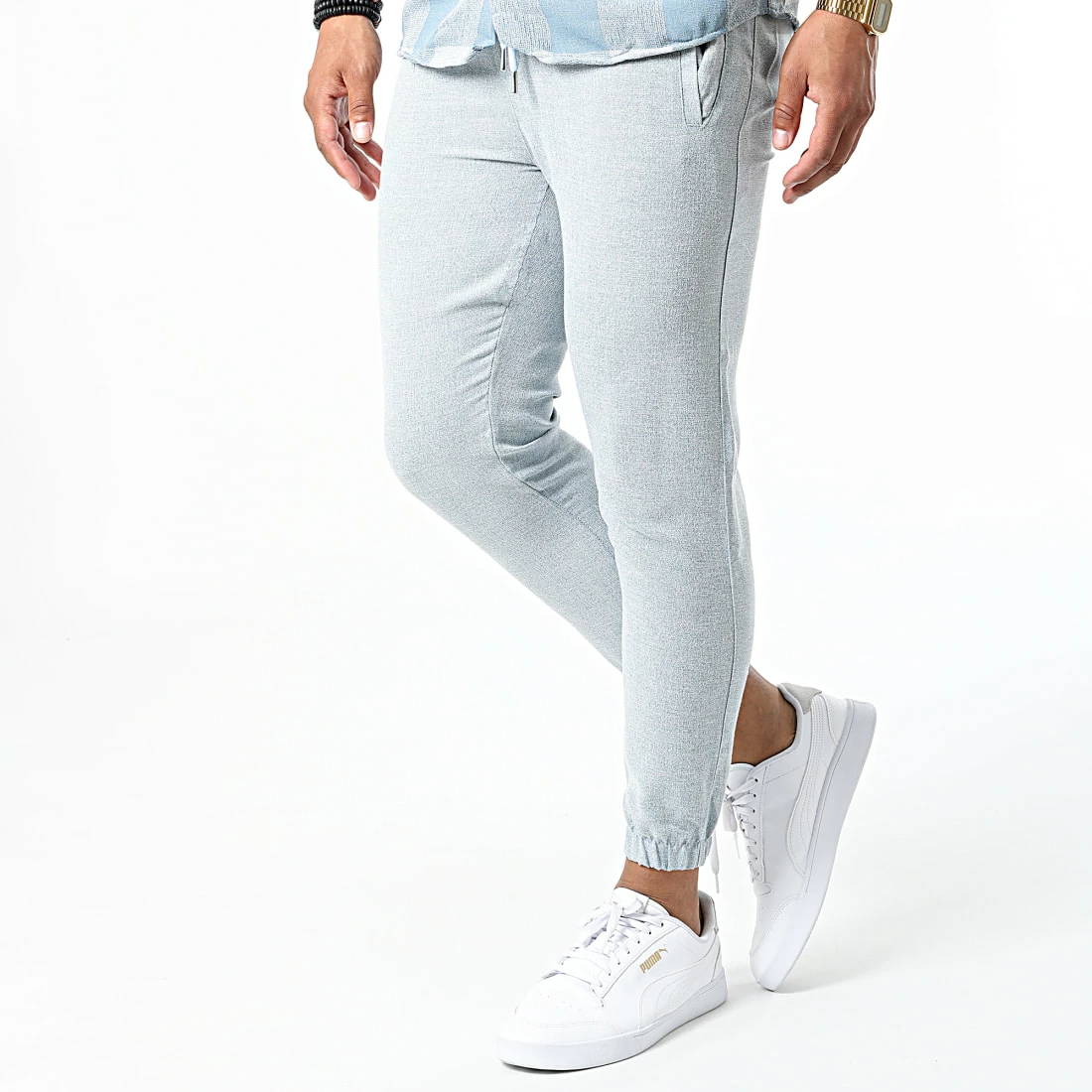 Vente flash 🌟 Ensemble Chemise Manches Courtes Et Pantalon Jogging PP021 Bleu Clair de Classic Series ⭐ 6 Vente flash 🌟 Ensemble Chemise Manches Courtes Et Pantalon Jogging PP021 Bleu Clair de Classic Series ⭐ – Image 4