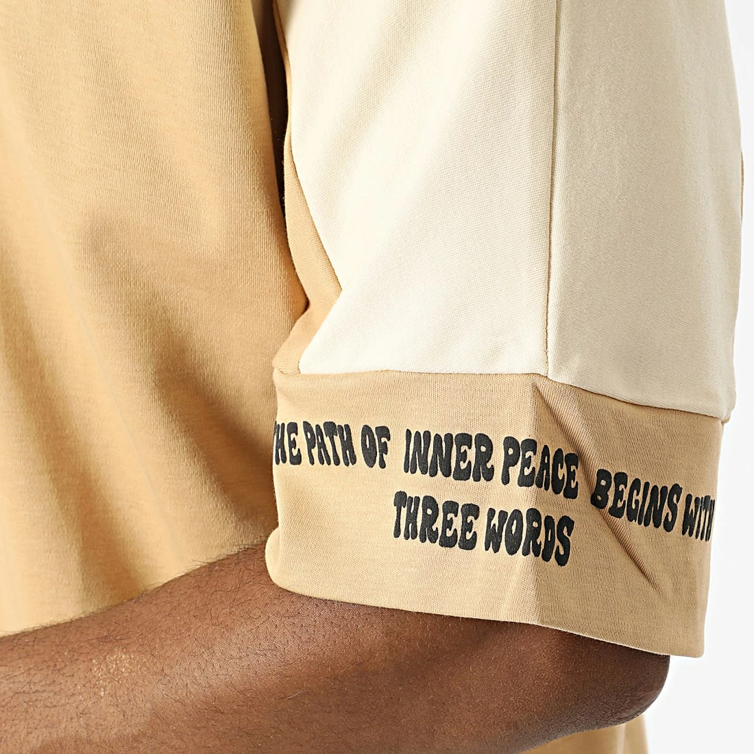 Budget 🛒 Tee 👚 Shirt Oversize Large 22-Y213 Beige de Classic Series 💯 4 Budget 🛒 Tee 👚 Shirt Oversize Large 22-Y213 Beige de Classic Series 💯 – Image 2