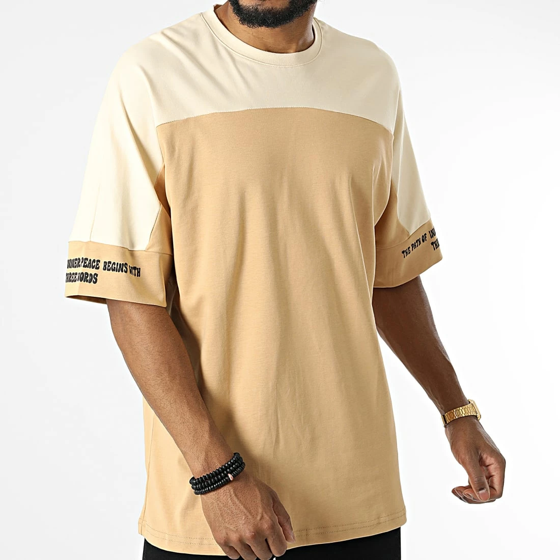 Budget 🛒 Tee 👚 Shirt Oversize Large 22-Y213 Beige de Classic Series 💯 5 Budget 🛒 Tee 👚 Shirt Oversize Large 22-Y213 Beige de Classic Series 💯 – Image 3