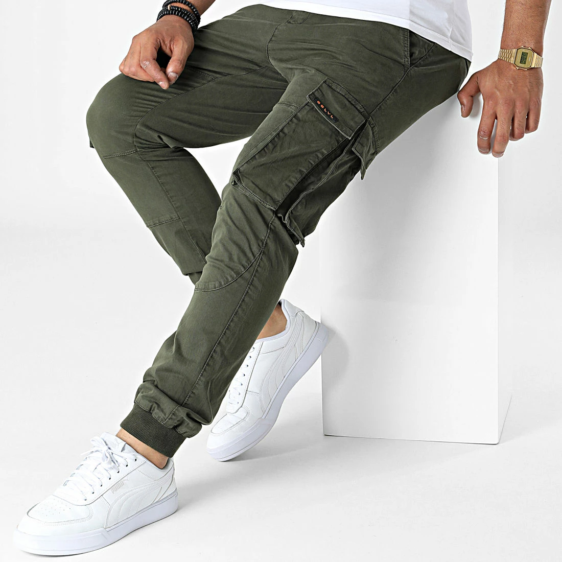 Bon marché 🎁 Pantalon Cargo H64060C62194 Vert Kaki de Classic Series ⭐ 5 Bon marché 🎁 Pantalon Cargo H64060C62194 Vert Kaki de Classic Series ⭐ – Image 3