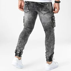 Offres 👏 Pantalon Cargo Jean Slim E9688 Gris de Classic Series ❤️ -Classic Series Soldes classic series 325500 E9688 20220706T155019 04