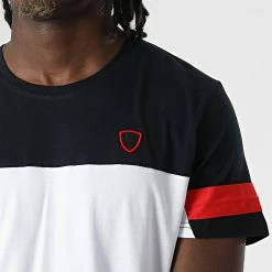 Promo 🤩 Tee 👚 Shirt 3905 Blanc Bleu Marine de Classic Series 🎁 -Classic Series Soldes classic series 325782 3905 NAVY BLANC 20220701T150229 02