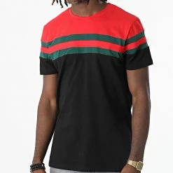 Budget ✨ Tee 👕 Shirt Tricolore 4058 Noir Vert Rouge de Classic Series 💯 -Classic Series Soldes classic series 325811 4058 ROUGE VERT NOIR 20220701T144837 03