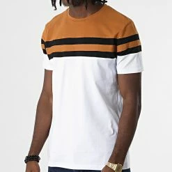 Le moins cher 🧨 Tee 👚 Shirt 4058 Blanc Camel de Classic Series 🎉 -Classic Series Soldes classic series 325813 4058 MARRON NOIR BLANC 20220701T150007 03