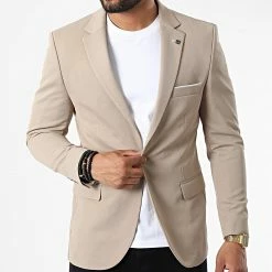 Acheter 😍 Veste Blazer X-6016 Beige de Classic Series ❤️ -Classic Series Soldes classic series 325881 X 6016 BEIGE 20220630T142552 03
