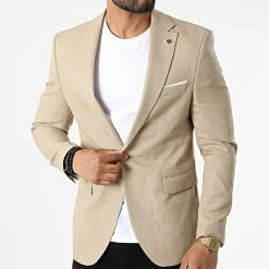 Promo 🔥 Veste Blazer X-6019 Beige de Classic Series 👏 8 Promo 🔥 Veste Blazer X-6019 Beige de Classic Series 👏 -Classic Series Soldes classic series 325887 X 6019 BEIGE 20220630T142252 03