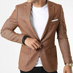 Sortie 👍 Veste Blazer X-4952 Marron de Classic Series ⭐ -Classic Series Soldes classic series 325952 X 4952 TABAC 20220704T155932 03