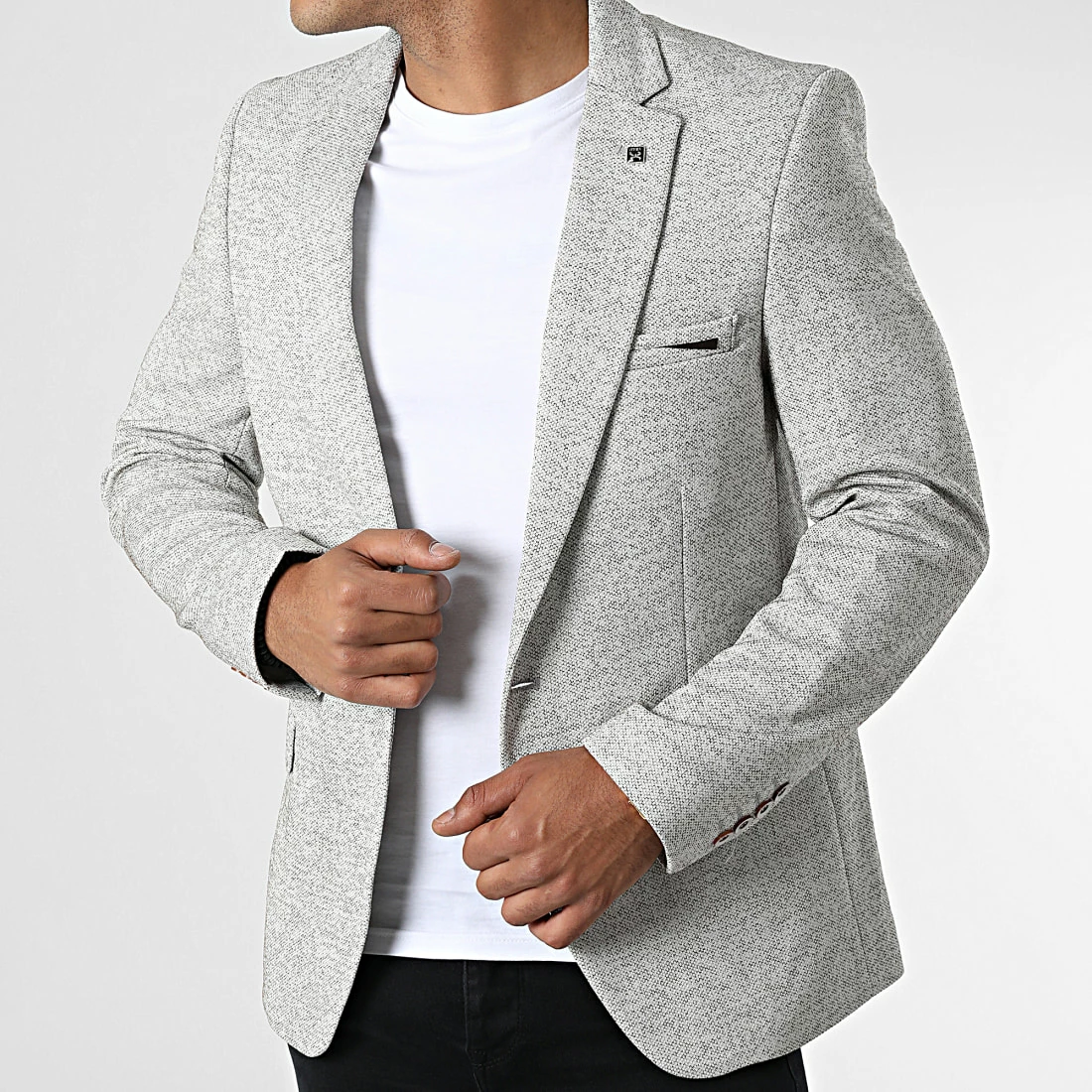 Remise ⌛ Veste Blazer X-9149 Gris Chiné de Classic Series ✨ 3 Remise ⌛ Veste Blazer X-9149 Gris Chiné de Classic Series ✨