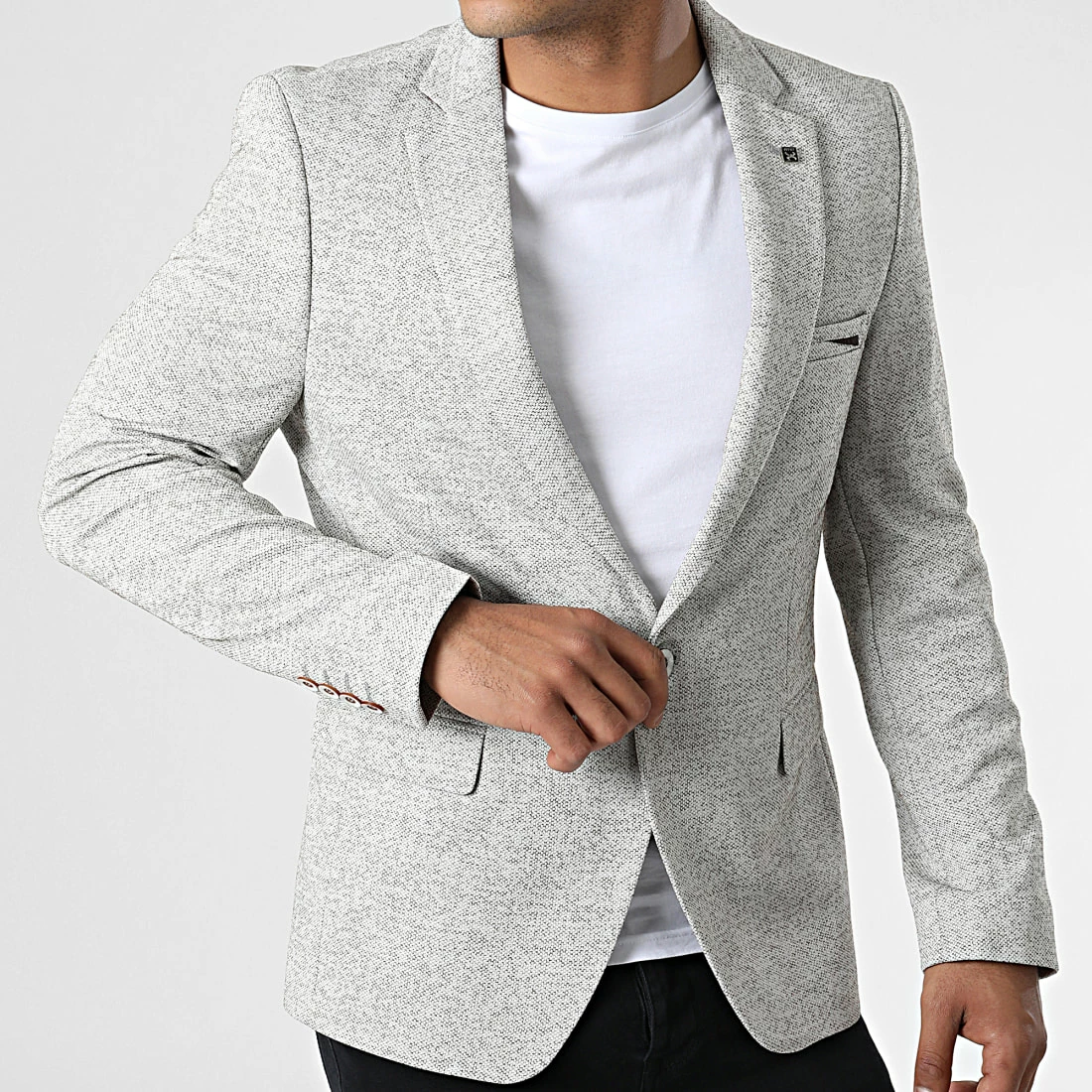 Remise ⌛ Veste Blazer X-9149 Gris Chiné de Classic Series ✨ 5 Remise ⌛ Veste Blazer X-9149 Gris Chiné de Classic Series ✨ – Image 3