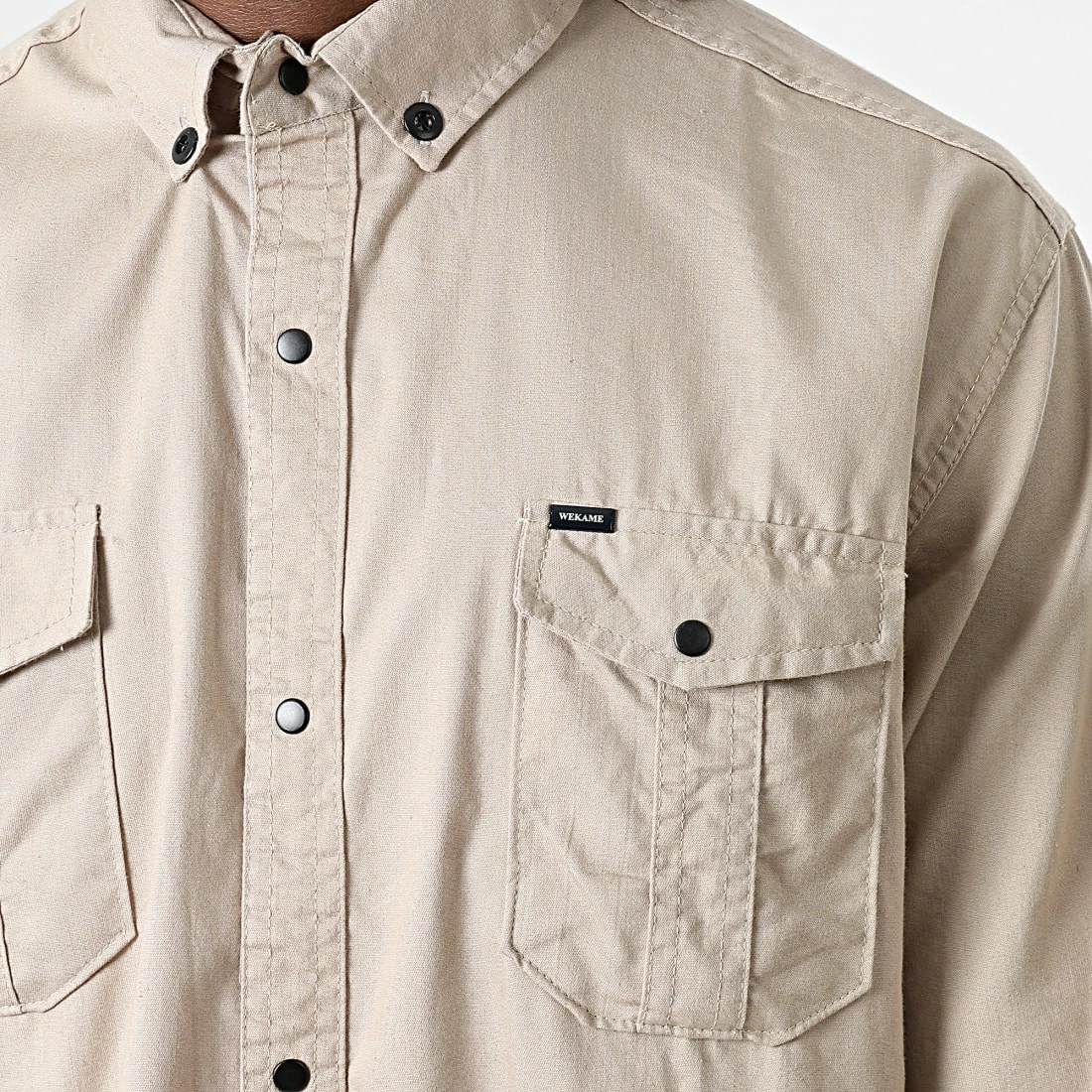 Vente flash 💯 Chemise Manches Longues W-323 Beige de Classic Series 👍 4 Vente flash 💯 Chemise Manches Longues W-323 Beige de Classic Series 👍 – Image 2