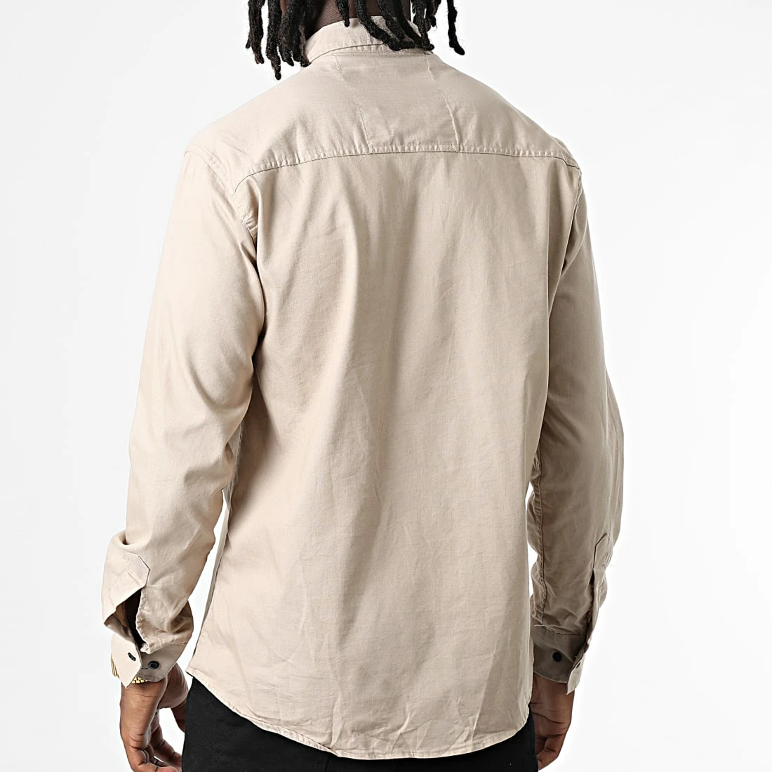 Vente flash 💯 Chemise Manches Longues W-323 Beige de Classic Series 👍 6 Vente flash 💯 Chemise Manches Longues W-323 Beige de Classic Series 👍 – Image 4