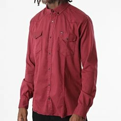 Meilleure vente ✨ Chemise Manches Longues Col Mao W-324 Bordeaux de Classic Series 🎁 -Classic Series Soldes classic series 325983 W 324 BORDEAUX 20220701T151708 03