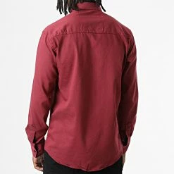 Meilleure vente ✨ Chemise Manches Longues Col Mao W-324 Bordeaux de Classic Series 🎁 -Classic Series Soldes classic series 325983 W 324 BORDEAUX 20220701T151710 04