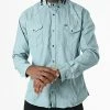 De gros 😍 Chemise Manches Longues Col Mao W-324 Bleu Vert Clair de Classic Series 🛒 -Classic Series Soldes classic series 326029 W 324 VERT DEAU 20220701T150419 01