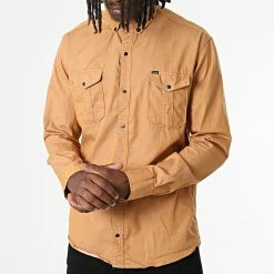 Promo ✔️ Chemise Manches Longues W-323 Camel de Classic Series ✨ -Classic Series Soldes classic series 326034 W 323 CAMEL 20220701T152050 03