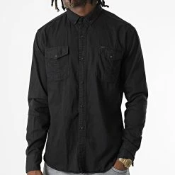 Le moins cher 🔥 Chemise Manches Longues W-323 Noir de Classic Series ⌛ -Classic Series Soldes classic series 326054 W 323 NOIR 20220701T150846 03