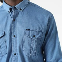 Grosses soldes 😀 Chemise Jean Manches Longues W-323 Bleu Denim Clair de Classic Series 🧨 -Classic Series Soldes classic series 326058 W 323 BLUE JEANS CLAIR 20220701T150530 02