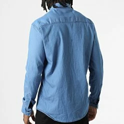 Grosses soldes 😀 Chemise Jean Manches Longues W-323 Bleu Denim Clair de Classic Series 🧨 -Classic Series Soldes classic series 326058 W 323 BLUE JEANS CLAIR 20220701T150533 04