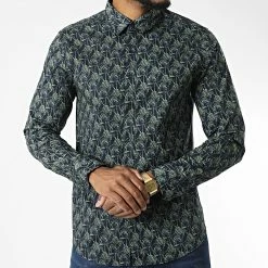 Meilleure vente ❤️ Chemise Manches Longues 7712 Bleu Marine Vert Floral de Classic Series 🎉 8 Meilleure vente ❤️ Chemise Manches Longues 7712 Bleu Marine Vert Floral de Classic Series 🎉 -Classic Series Soldes classic series 328432 7712SOS BLUE 20220720T152117 03