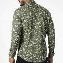 De gros ✔️ Chemise Manches Longues 7711 Vert Kaki Floral de Classic Series 🛒 -Classic Series Soldes classic series 328433 7710SOS GREEN 20220720T152043 04