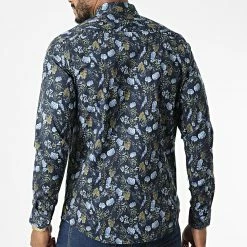 Offres 🔥 Chemise Manches Longues 7711 Bleu Marine Floral de Classic Series 🤩 -Classic Series Soldes classic series 328434 7711SOS BLUE 20220720T152135 04