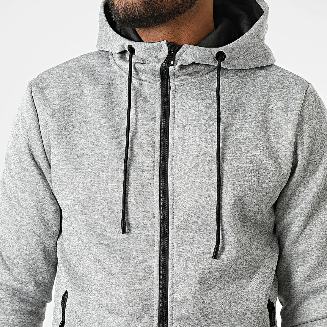 Sortie ✔️ Ensemble Veste Zippée Capuche Et Pantalon Jogging 2935 Gris Chiné de Classic Series ✔️ 4 Sortie ✔️ Ensemble Veste Zippée Capuche Et Pantalon Jogging 2935 Gris Chiné de Classic Series ✔️ – Image 2