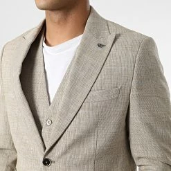 Sortie 🧨 Ensemble Costume 3 Pièces 11660 Beige Chiné de Classic Series 😉 -Classic Series Soldes classic series 329130 11660 18 20220725T161426 02