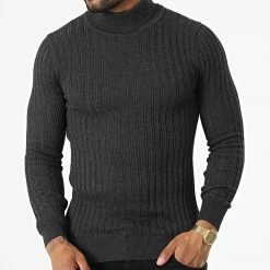 Nouveau 😉 Pull Col Roulé 2433 Gris Anthracite de Classic Series ✔️ -Classic Series Soldes classic series 329217 2433 ANTHRACITE 20220726T110324 03
